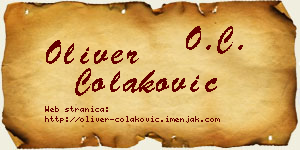 Oliver Čolaković vizit kartica